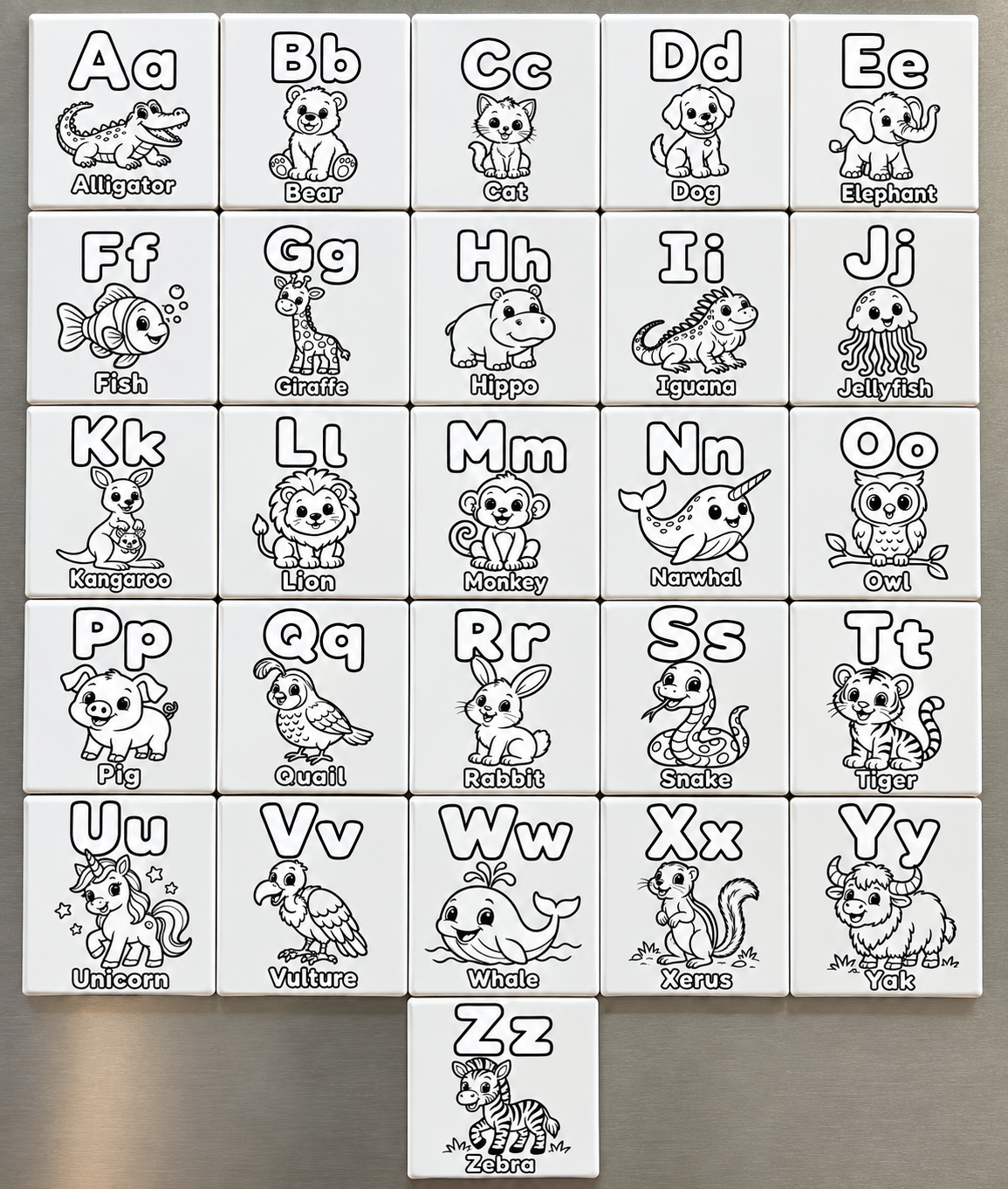 🧲 Alphabet Coloring Magnets