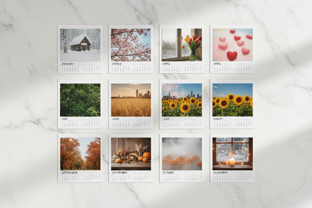 Custom Calendar Photo Magnets (Flexible)